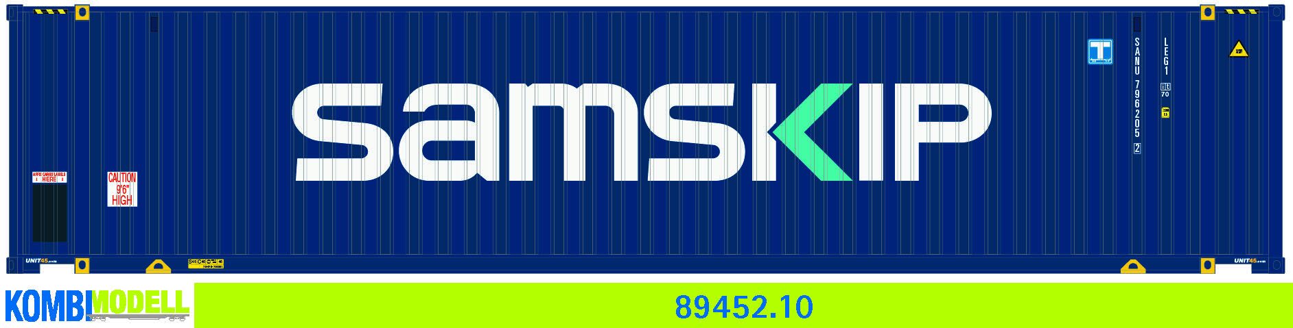Kombimodell 89452.10 WB-A /Ct 45' (Euro) »Samskip« (neues Logo) #SANU 796205